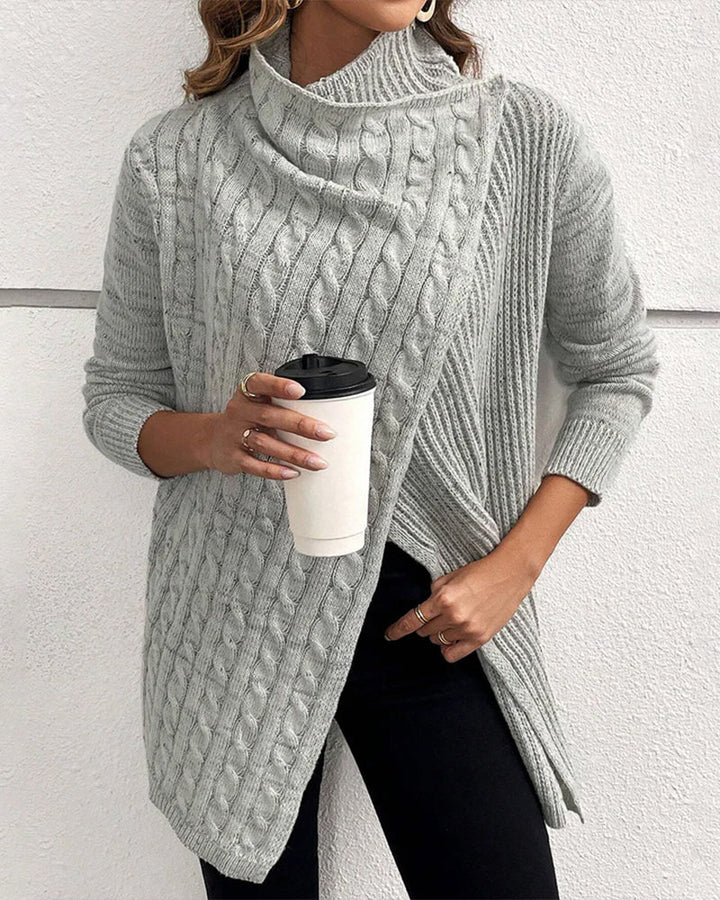 Drune | Lässiger Einfarbiger Pullover mit Schlitz