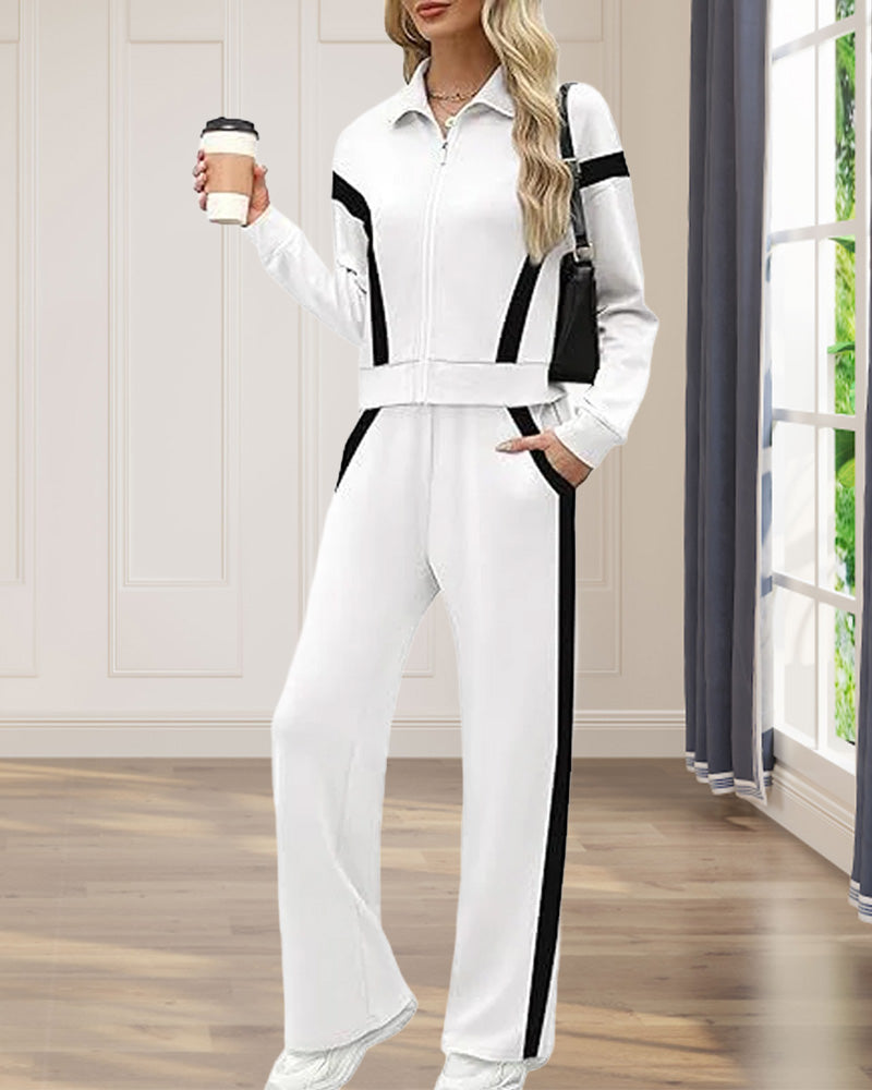 Drune | Satz mit Sporty Lässig Stil Merkmalen Von Jacke und Hosen