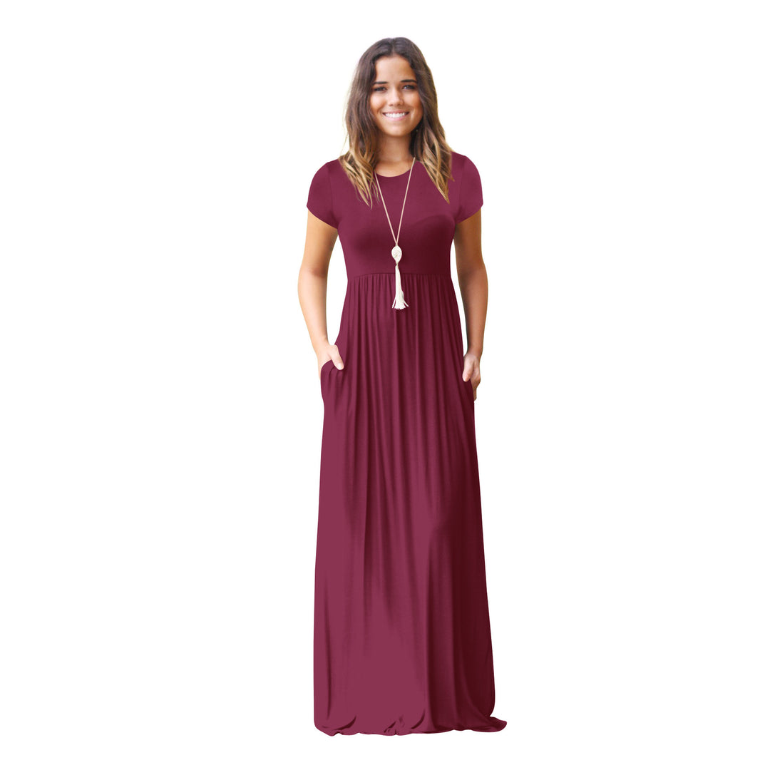 Damen Maxikleid mit praktischen Taschen und modisch fließendem Schnitt Drune