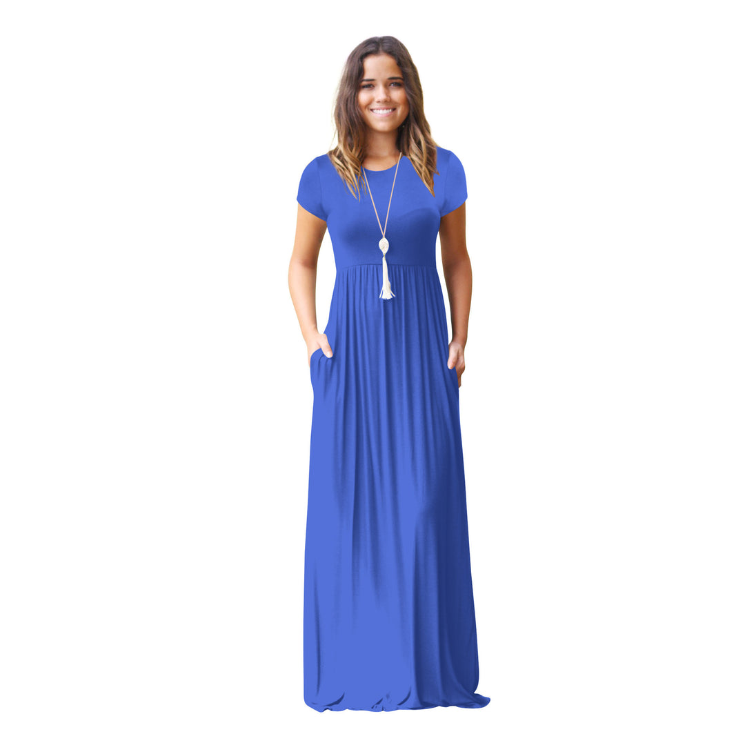 Damen Maxikleid mit praktischen Taschen und modisch fließendem Schnitt Drune