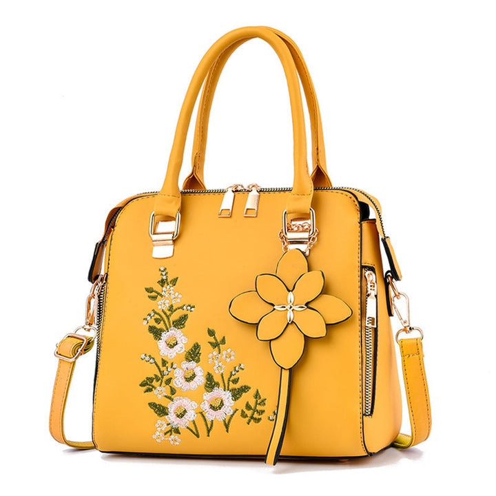 Drune | Bestickte Handtasche Für Damen Mit Schulter Und Messenger Design