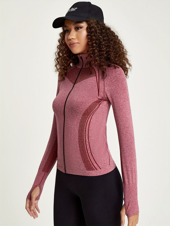 Drune | Sportliche Damenjacke Mit Streifendetail Und Langen Ärmeln