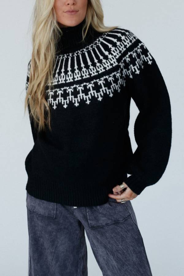 Drune | Weihnachts Verdickte Rollkragen Langarm Gestrickter Pullover