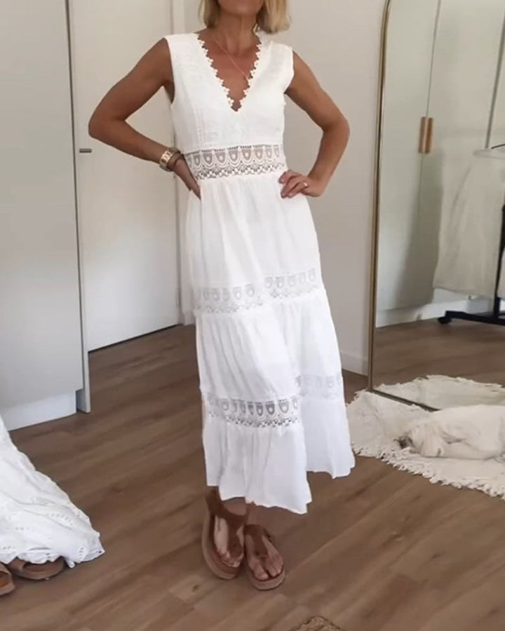 Drune | Spitzenkleid Mit V-ausschnitt