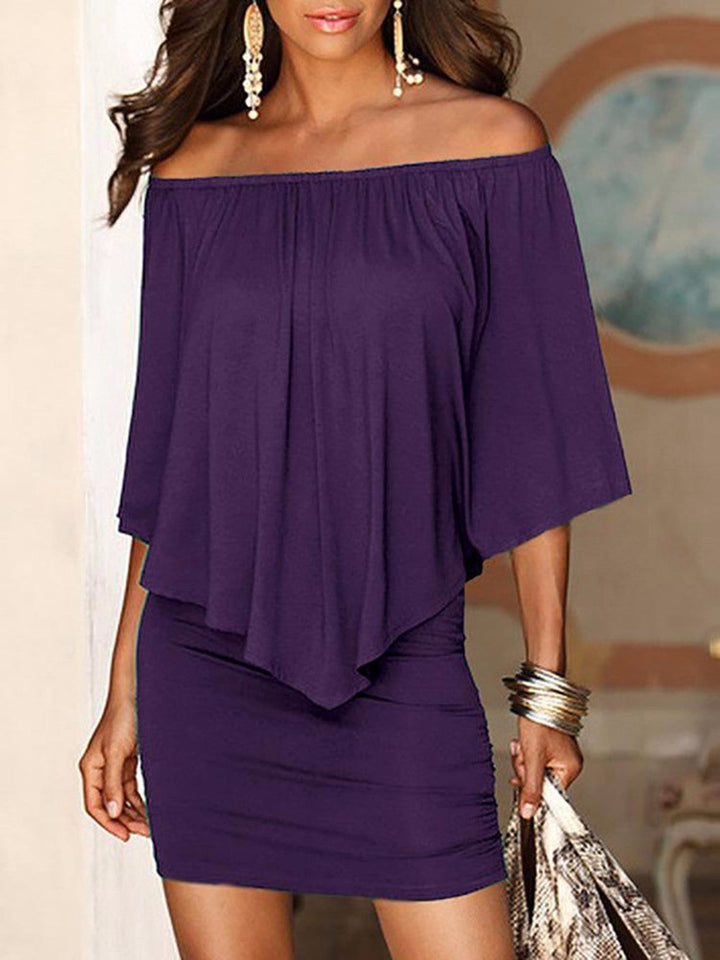 Damen Kleid mit elegantem Oversized-Oberteil und figurbetontem Rock Drune