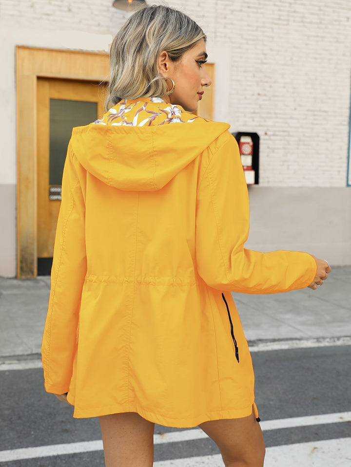 Drune | Sommerjacke mit Kapuze und floralem Druck