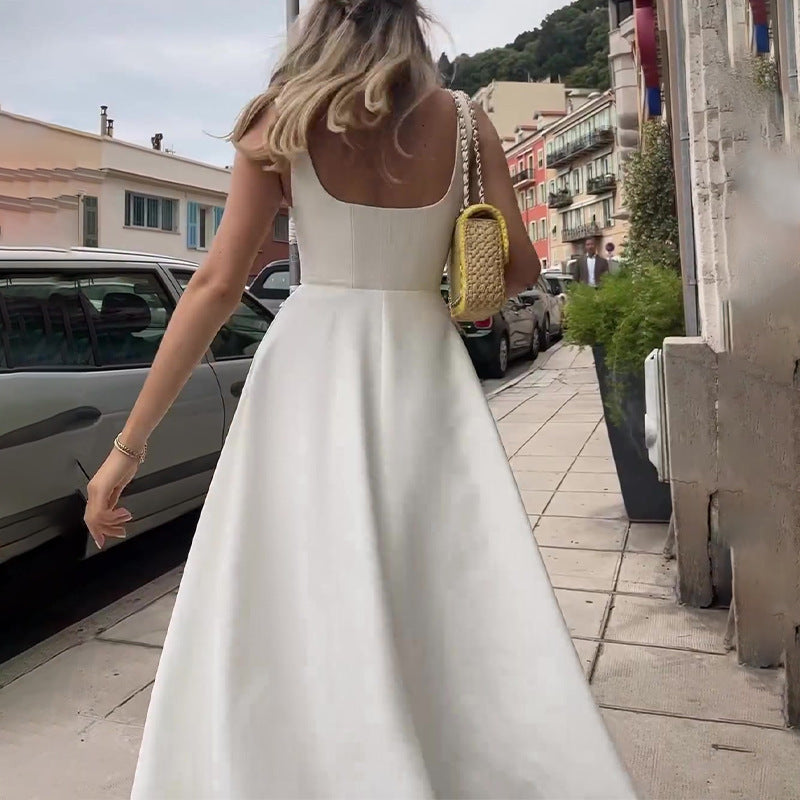 Drune | Trägerkleid Mit Eckigem Ausschnitt