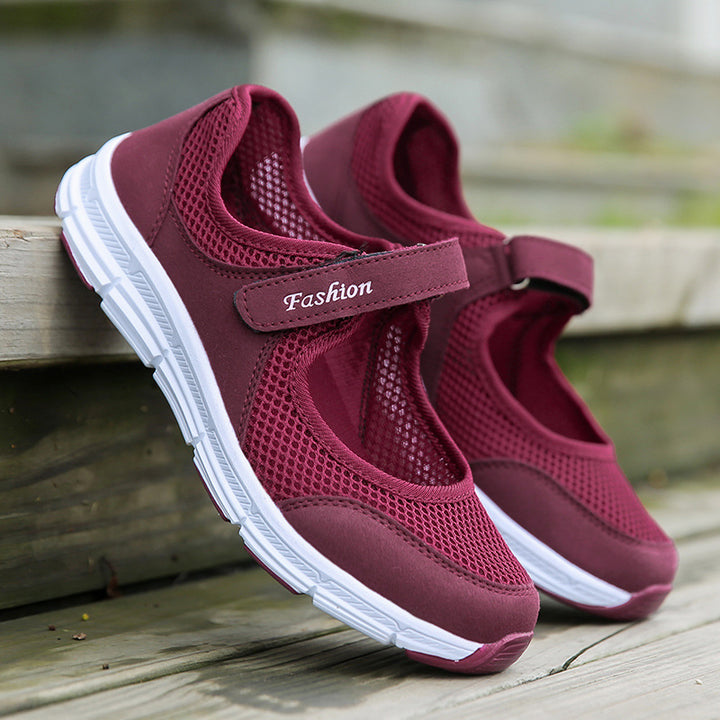 Damen Leichtgewicht Klettverschluss Slip-On Wanderschuhe Drune
