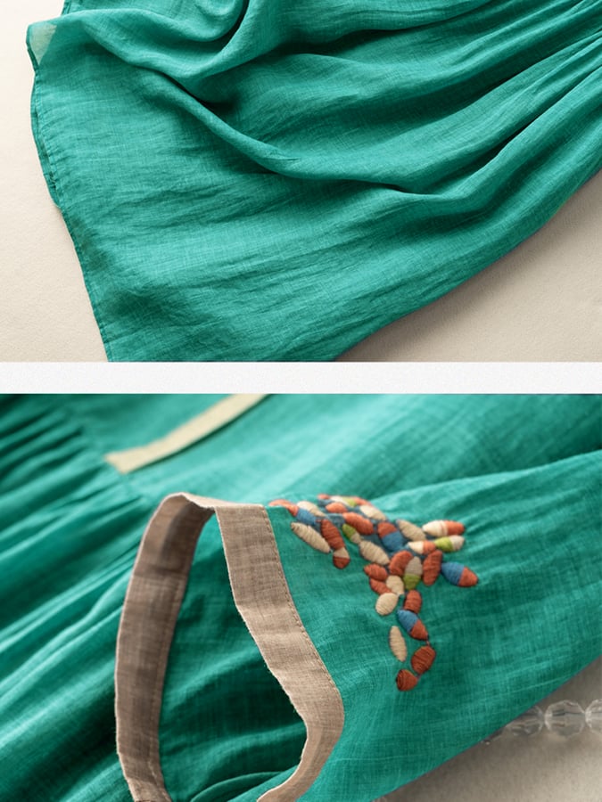 Drune | Besticktes Kleid aus Baumwolle