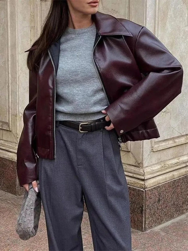 Drune | Damen vegan Lederjacke