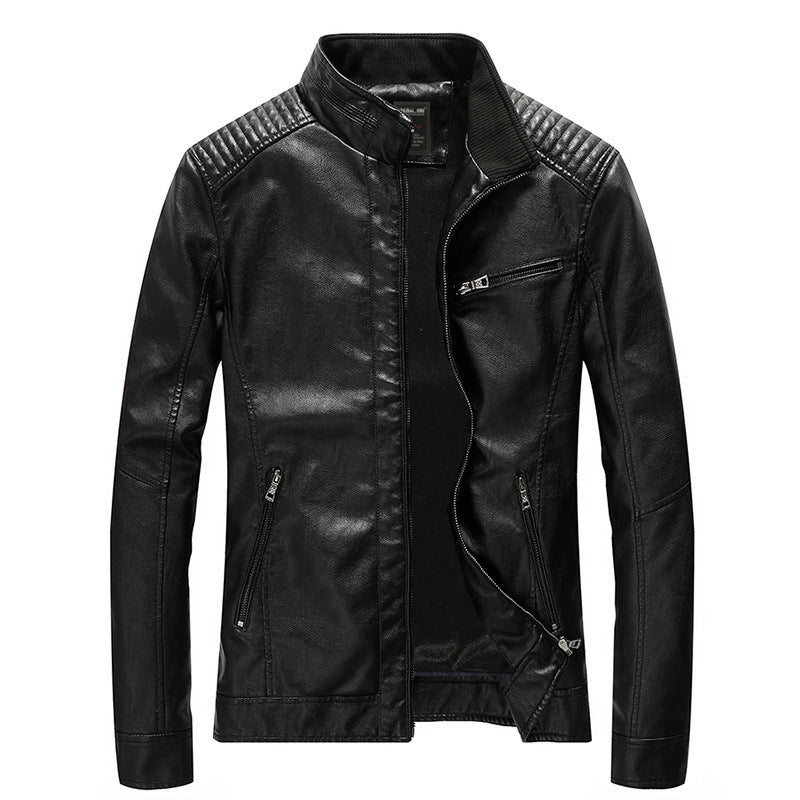 Herren Modische Kunstlederjacke Drune