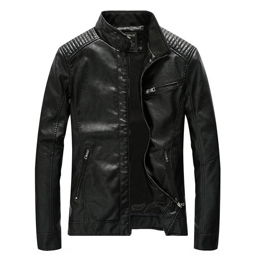 Herren Modische Kunstlederjacke Drune