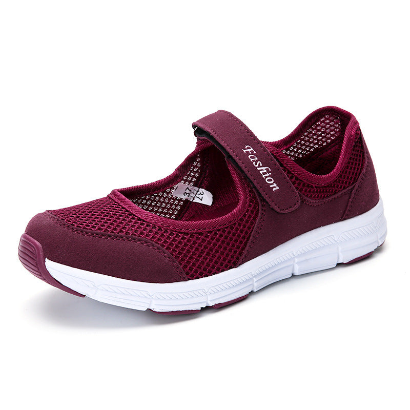 Damen Leichtgewicht Klettverschluss Slip-On Wanderschuhe Drune