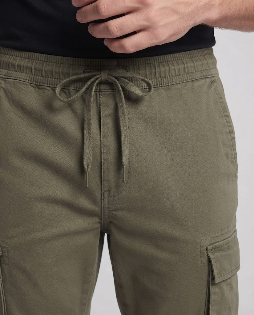 Herren Cargo-Hose mit elastischem Bund und Seitentaschen Drune