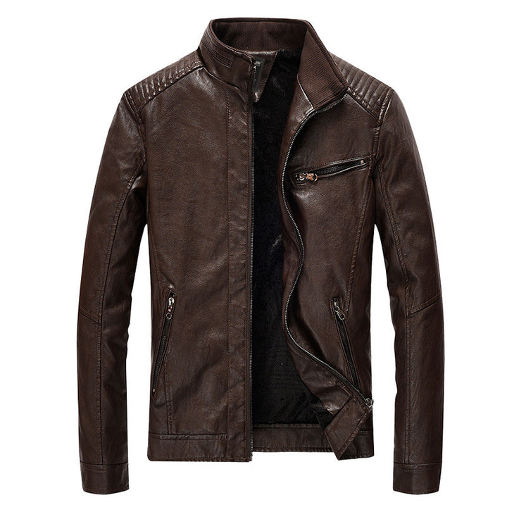 Herren Modische Kunstlederjacke Drune