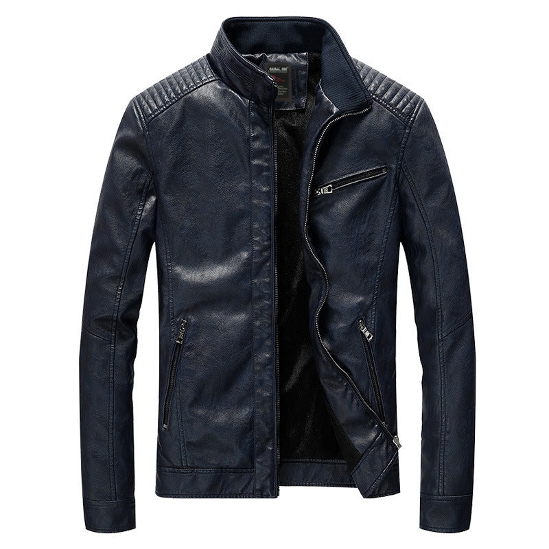Herren Modische Kunstlederjacke Drune