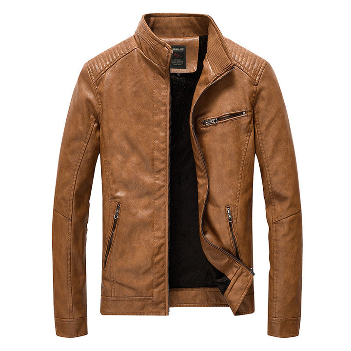 Herren Modische Kunstlederjacke Drune