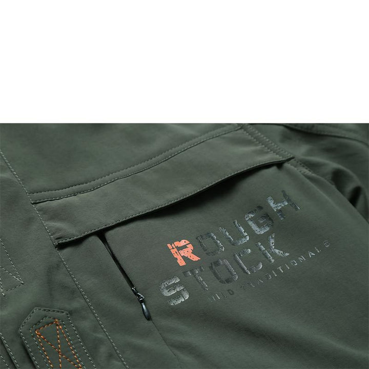 Herren Fieldjacke mit Mesh-Innenfutter, Kapuze und Multifunktions‑Taschen Drune