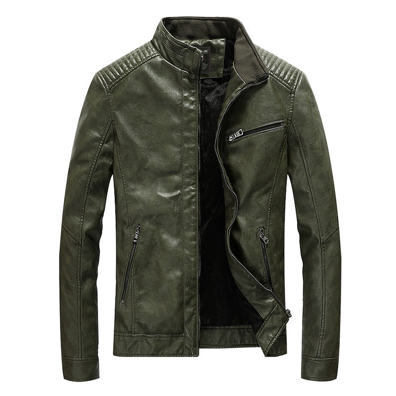 Herren Modische Kunstlederjacke Drune