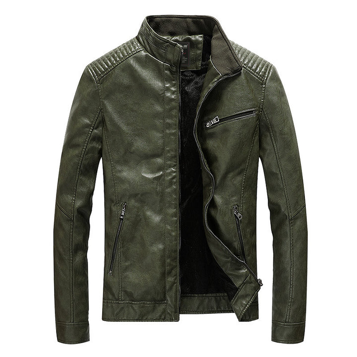 Herren Modische Kunstlederjacke Drune