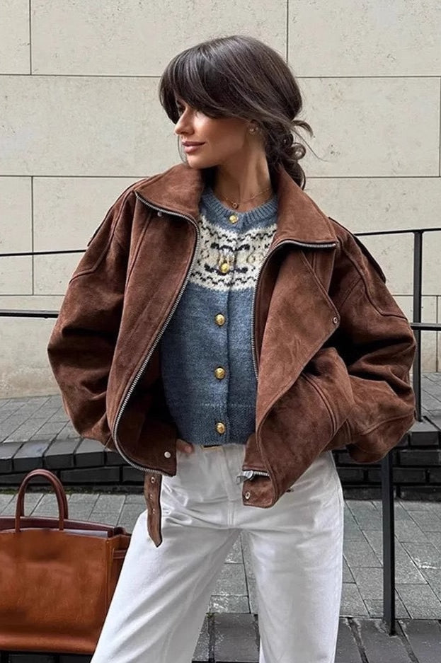 Drune | Fit Braune Freizeitjacke