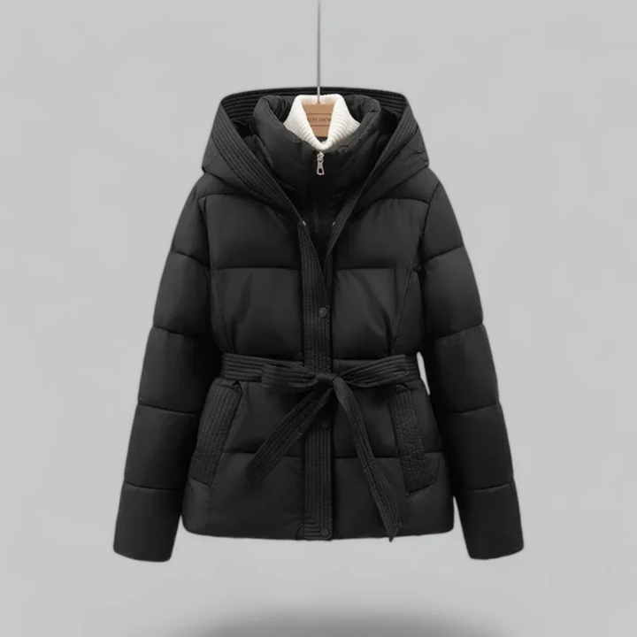 Drune | Winter Puffer Gürtel Kapuze Jacke - Kurze