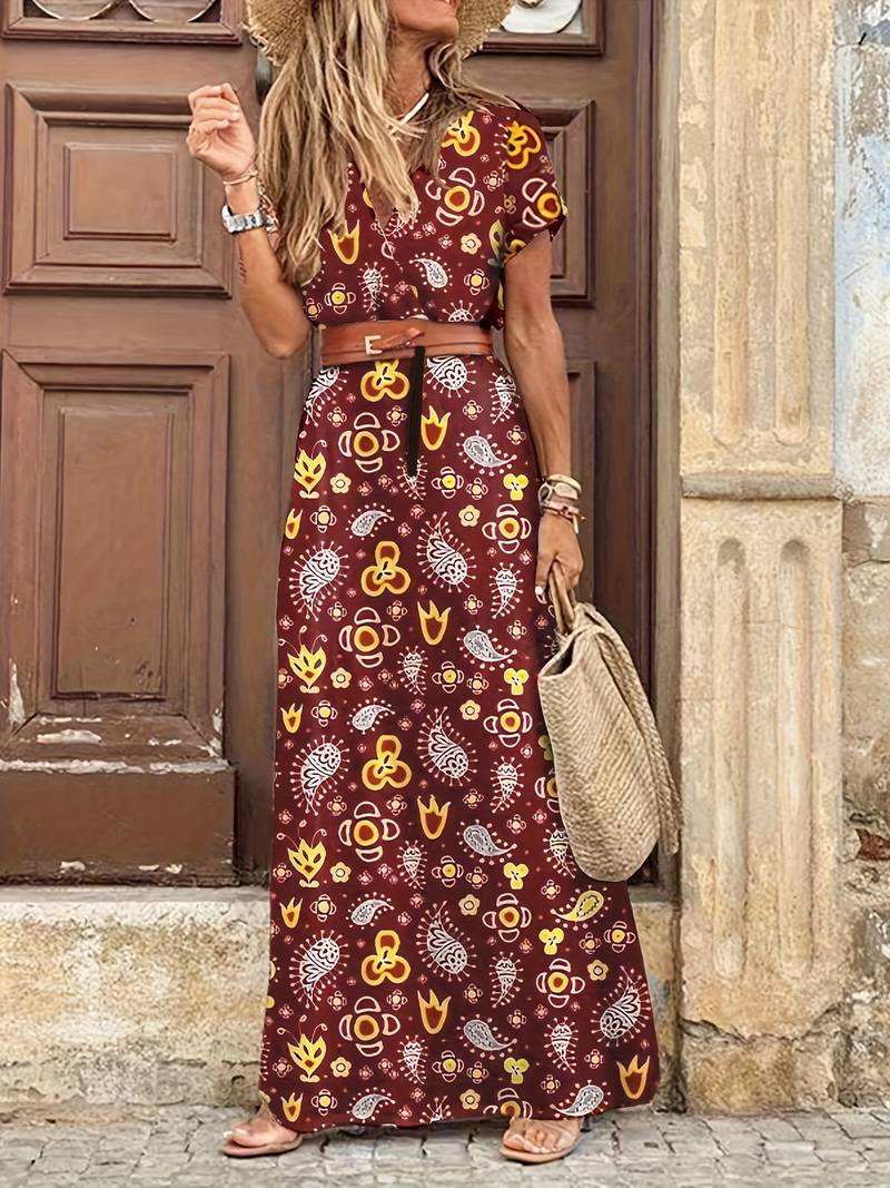 Drune | Blumiges Maxikleid für Frauen