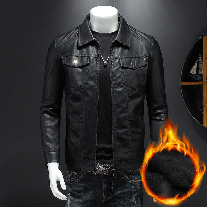 Drune | Herren-Lederjacke im Vintage-Stil