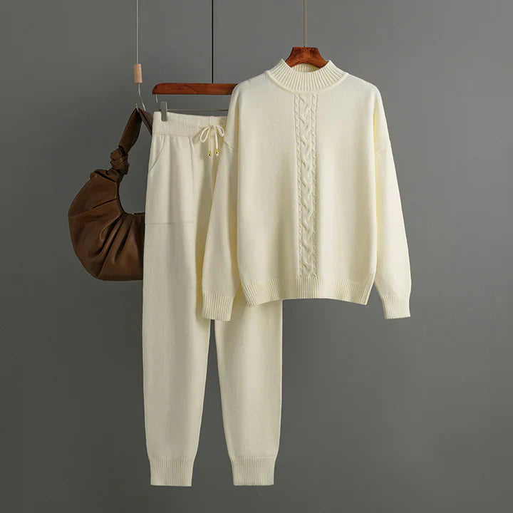 Drune | Winter Satz Aus Strickoberteil und Hose mit Halbem Rollkragen