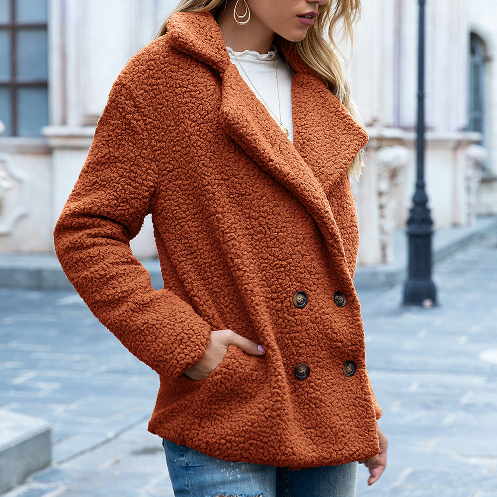Drune | Dicke Lange Jacke mit Knöpfen für Frauen
