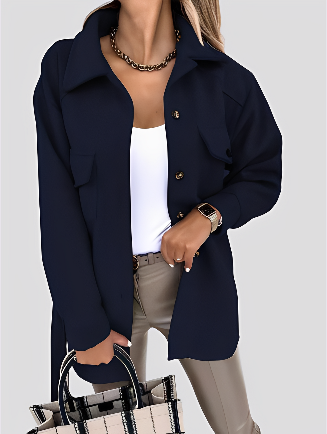 Drune | Moderne, leichte Damenjacke mit Reverskragen
