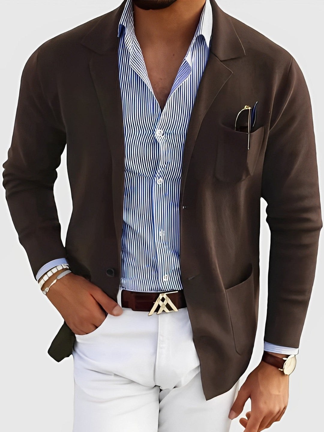 Drune | Lässiger Cardigan mit Taschen für Männer