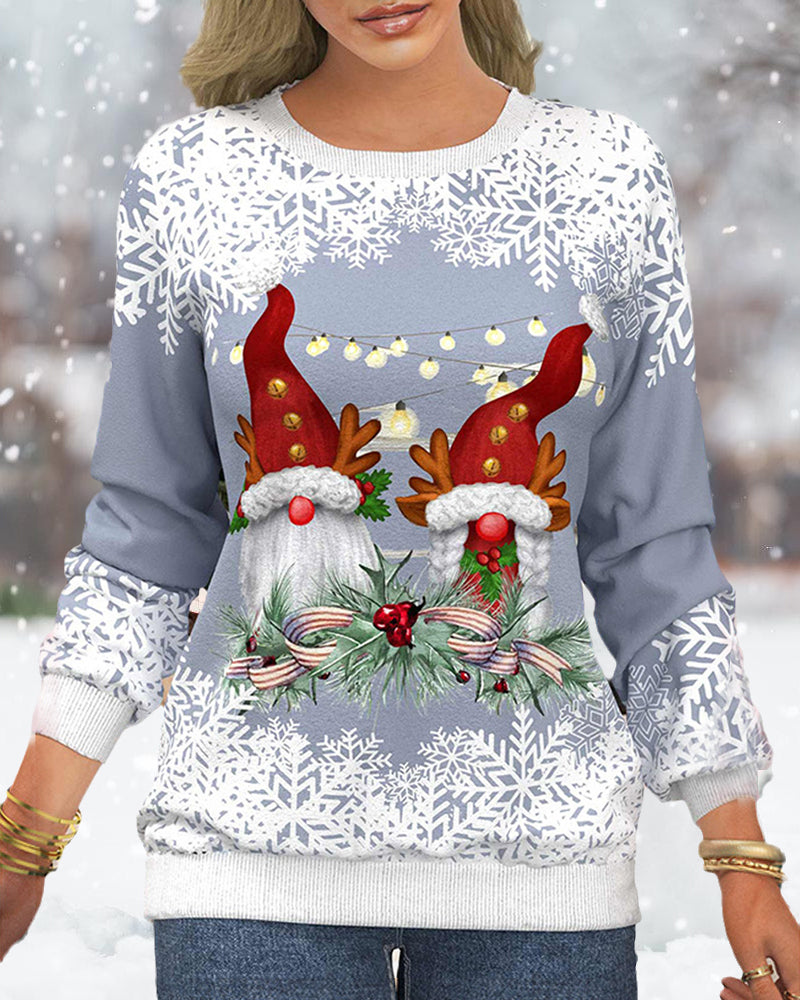 Drune | Sweatshirt mit Raglanärmeln Im Weihnachtsmotiv