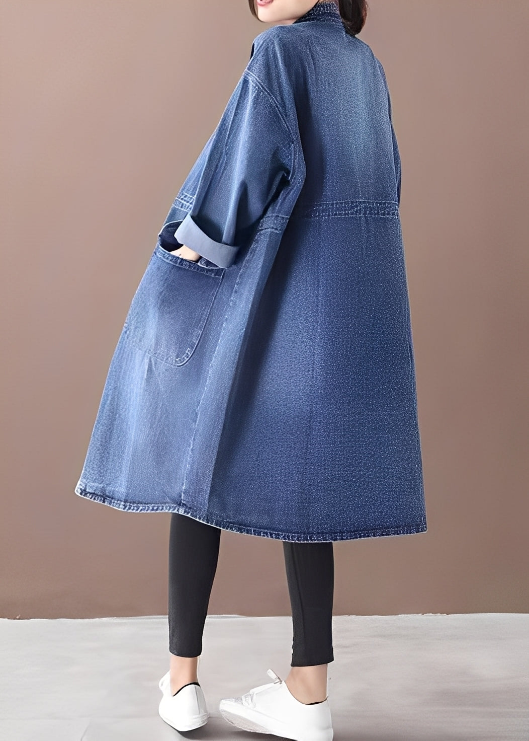 Drune | Oversized Denimjacke mit Stehkragen für Frauen