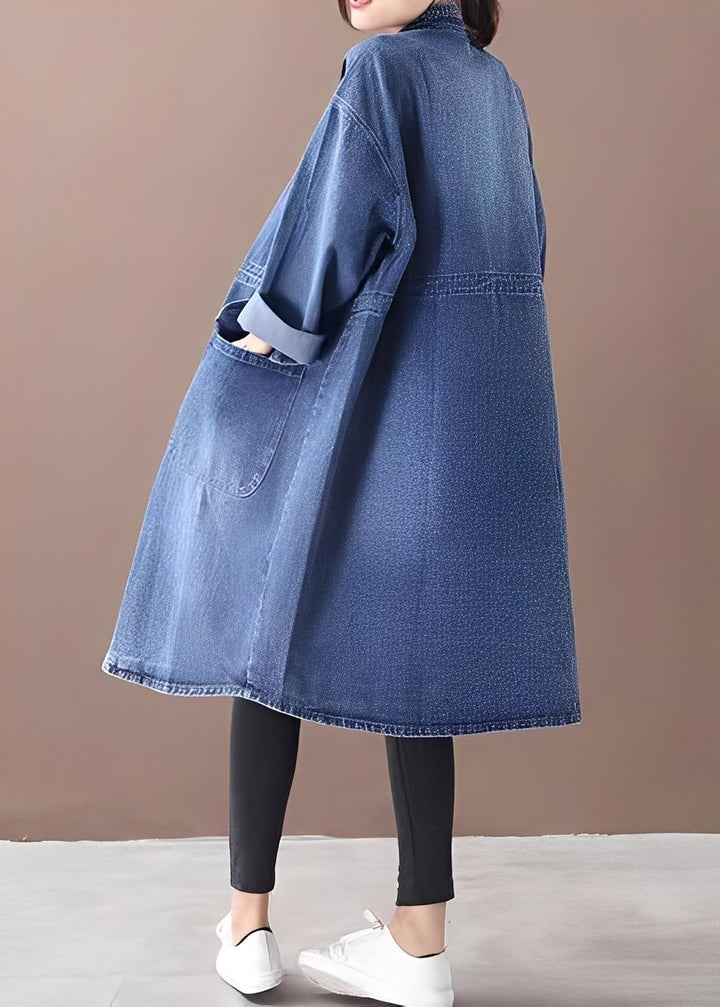 Drune | Oversized Denimjacke mit Stehkragen für Frauen