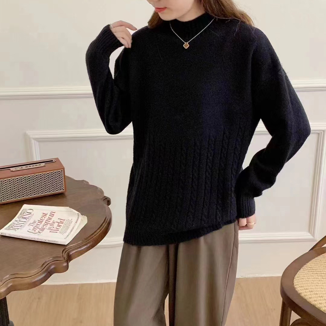 Drune | Moderner Glatter Langarmpullover