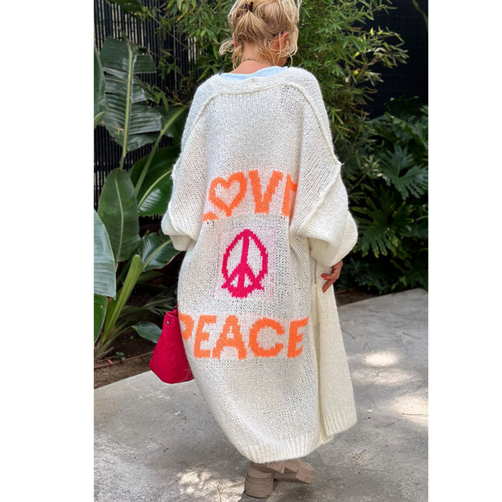 Drune | Stylische peace strickjacke