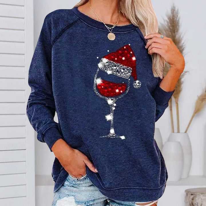 Drune | Festliche Cheers Weinglas Sweatshirt