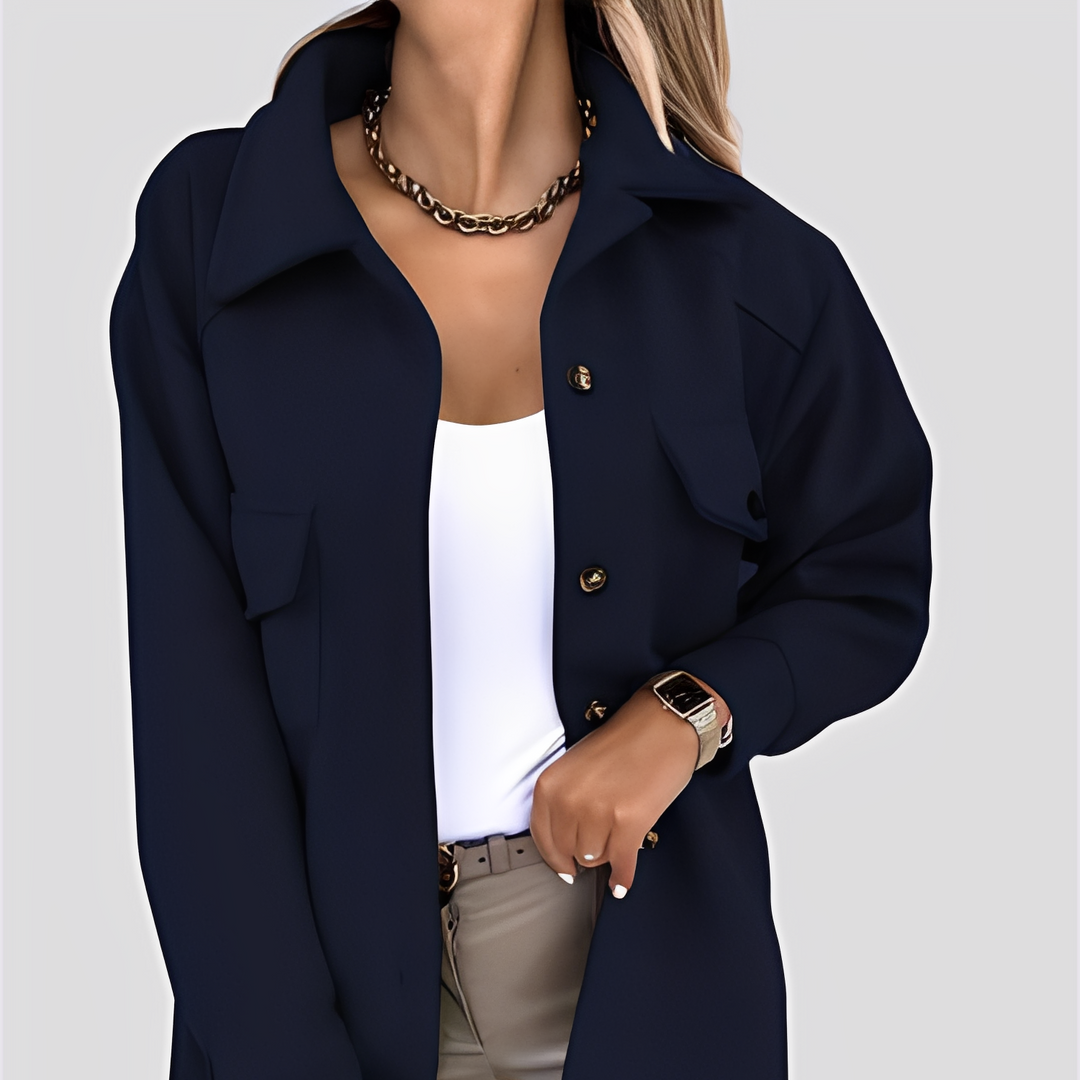 Drune | Damen Leichtgewicht Wolle Reverskragenjacke
