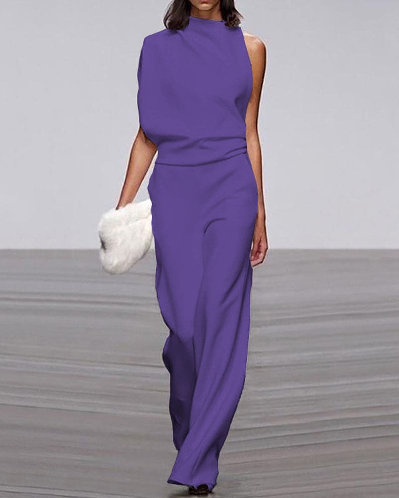 Drune | Premium Ein Schulter Jumpsuit