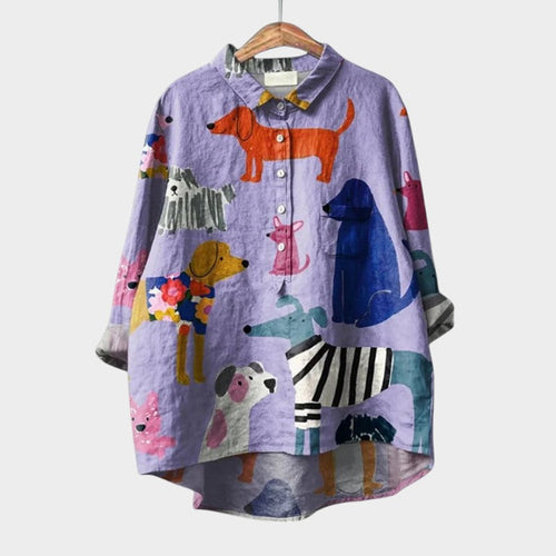 Drune | Lässige Bluse mit Rundhalsausschnitt