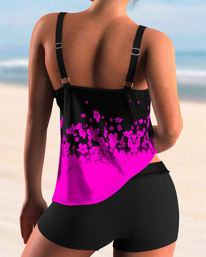 Drune | Blumenmuster Tankini Set