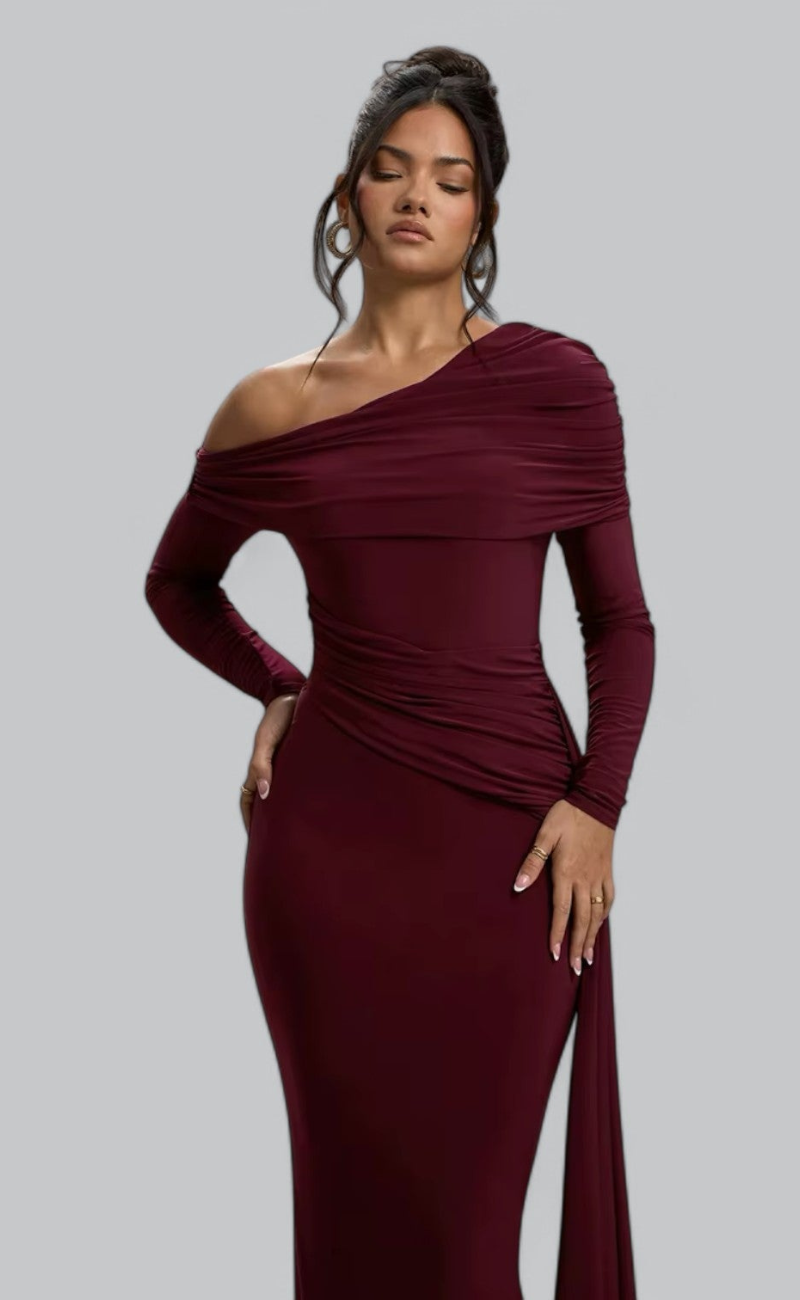 Drune | Off Shoulder Maxikleid für Damen