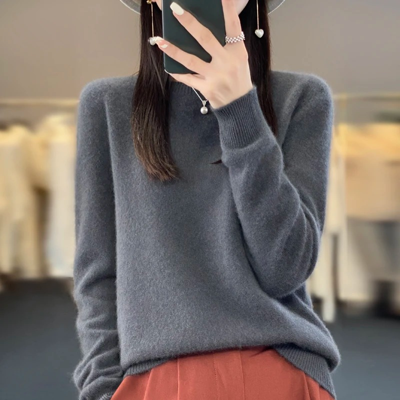 Drune | Cashmere Pullover Damen Stilvoller Rundhals, Weich & Komfortabel