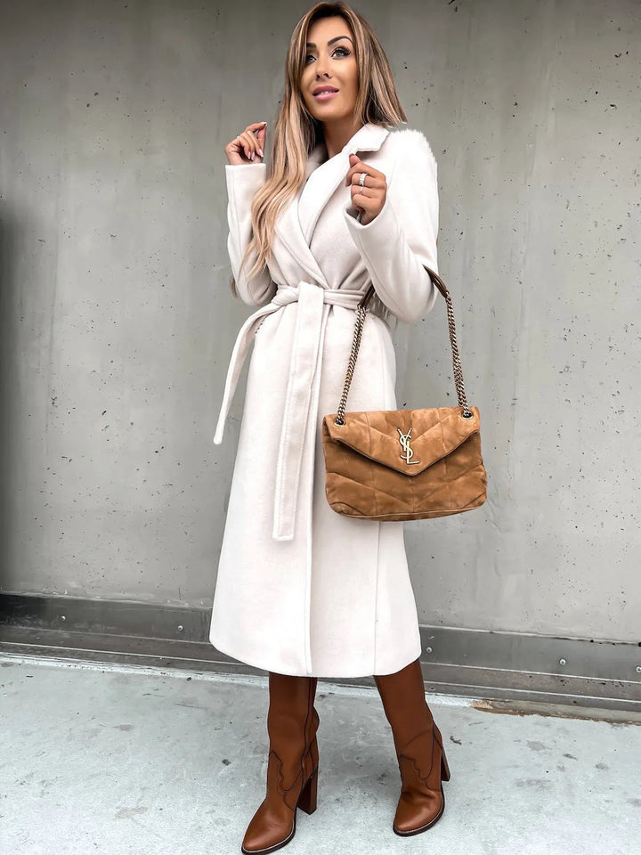 Drune | Stilvolle Wollmix Damenjacke Mit Gürtel