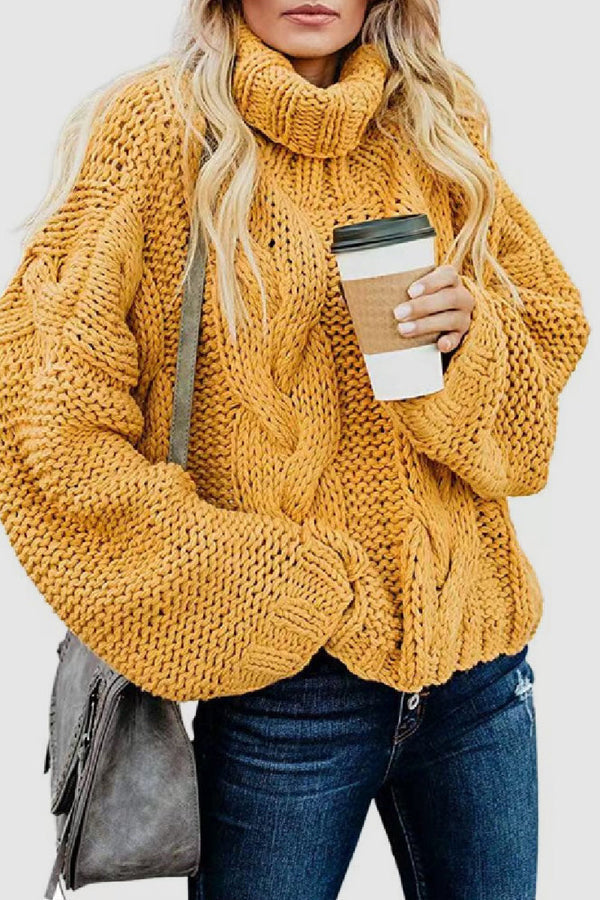Drune | Eleganter Strick-Cashmere-Pullover mit Rollkragen in einfarbig Ideal für den Winter