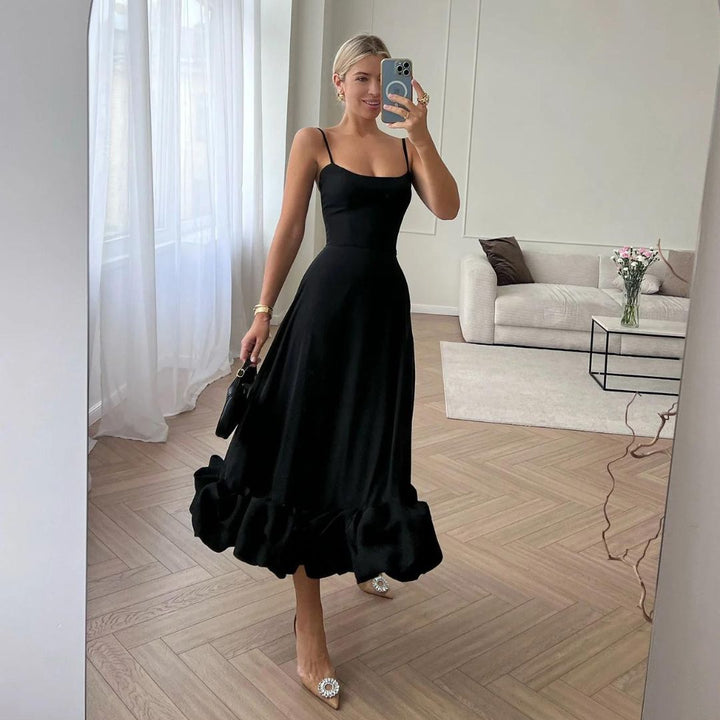 Drune | Charmantes Midi-Dress mit Rüschen