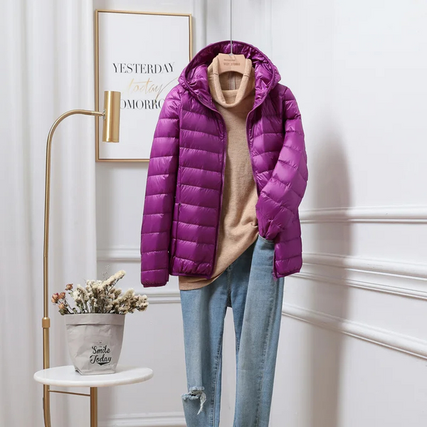 Drune | Leichte Pufferjacke Kapuzen Reißverschluss Freizeitoberbekleidung