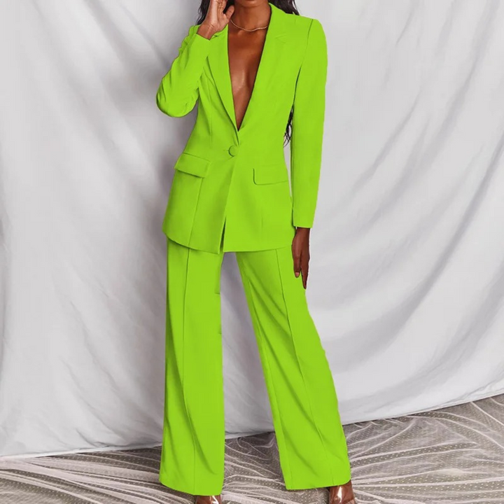 Drune | langärmeliges blazer-hosen-set für frauen