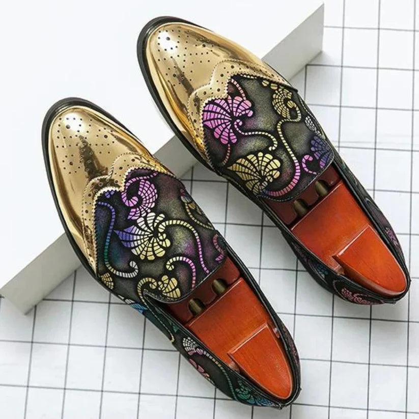 Stylische Loafer mit Spitzenmuster für Herren Drune